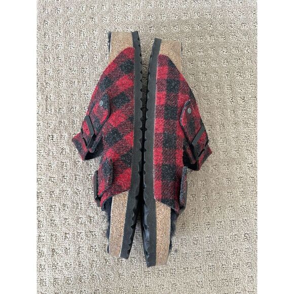 Birkenstock Arizona Shearling Sandals Men 45 US‎ 12 Red Black Wool Adjustable main image 5